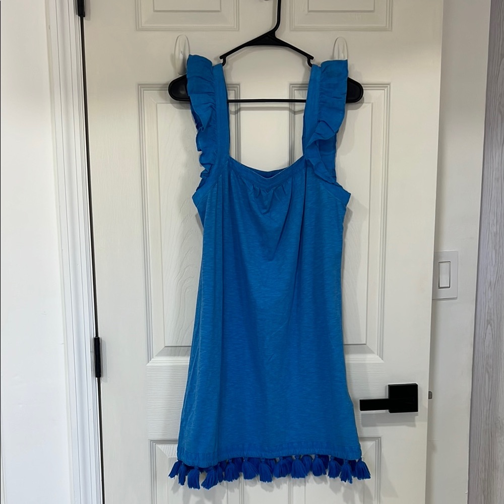 Vineyard Vines Blue Ruffled Dress
